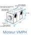 Piquage baïonnette D 80 mm + membrane 25 m³/h pour insufflation VMP H et VMP 2I