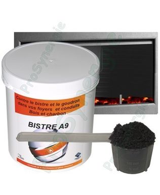 BISTRE A9 produit chimique pour l'entretien de cheminée - Pot de 1kg