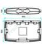 Caisson de répartition pour Minigaine - 1 piquage 60x200mm (équivalent Ø125mm) et 6 piquages 40x100mm (équivalent Ø80mm)