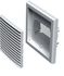 Grille de ventilation plastique GPA ronde Ø 128 mm à ailettes fixes - Fût Ø 100mm