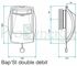 Bouche Autoréglable Bap´SI double débit - Avec cordelette - Raccordement Ø 125mm - Double débit 45/135m³/h