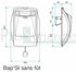 Bouche Autoréglable Bap´SI double débit - Electrique - Raccordement sans Fût - Double débit 45/105, 45/120 ou 45/135m³/h (réglable) - Avec Interrupteur (non fournis)