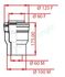 Adaptateur concentrique Ø 60/100 mm Femelle - Ø 60/100 mm Femelle - ALU/ALU