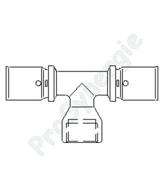 Té de liaison à sertir Ø50mm - raccord à visser F (fixe) Ø 1´´