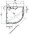 Cabine de douche 1/4 rond Izi Box - largeur 90cm
