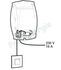 Transformateur 230Vac / 9Vcc interface pour Bouche (permet de remplacer la pile et d'alimentation de celle-ci depuis le secteur)