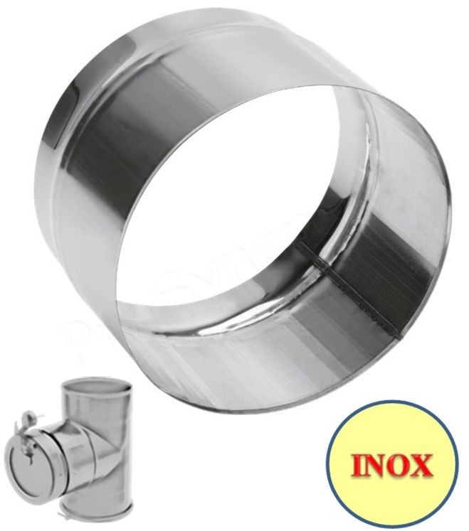 Adaptateur femelle/mâle Inox Ø139mm pour raccordement régulateur de tirage Tigex 150