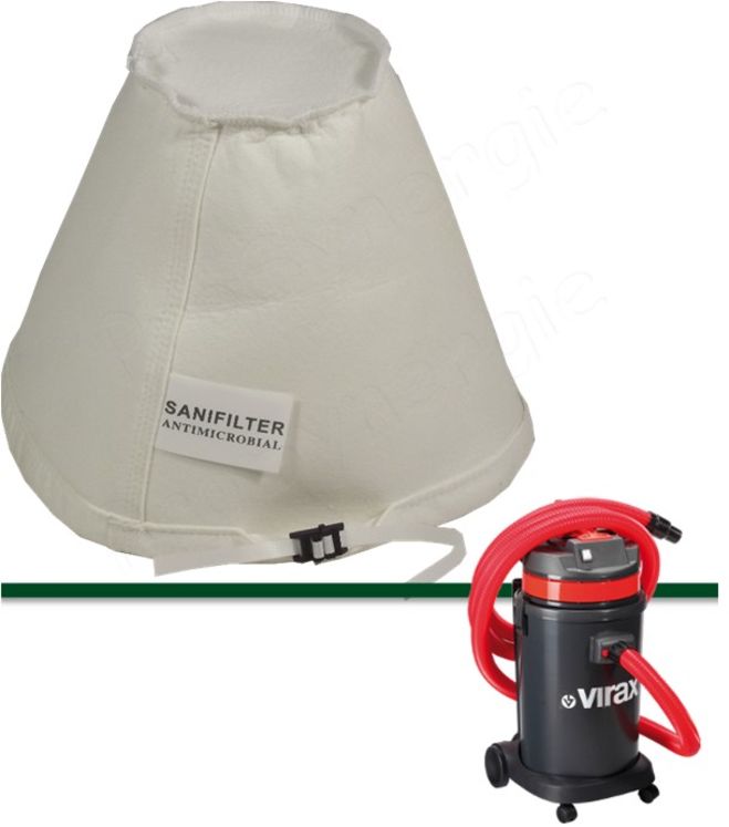 Sac filtre polyester pour Aspirateur Virax 37L - 050157
