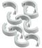 Jeu de 5 anneaux décoratifs pour tête thermostatique - couleur blanc