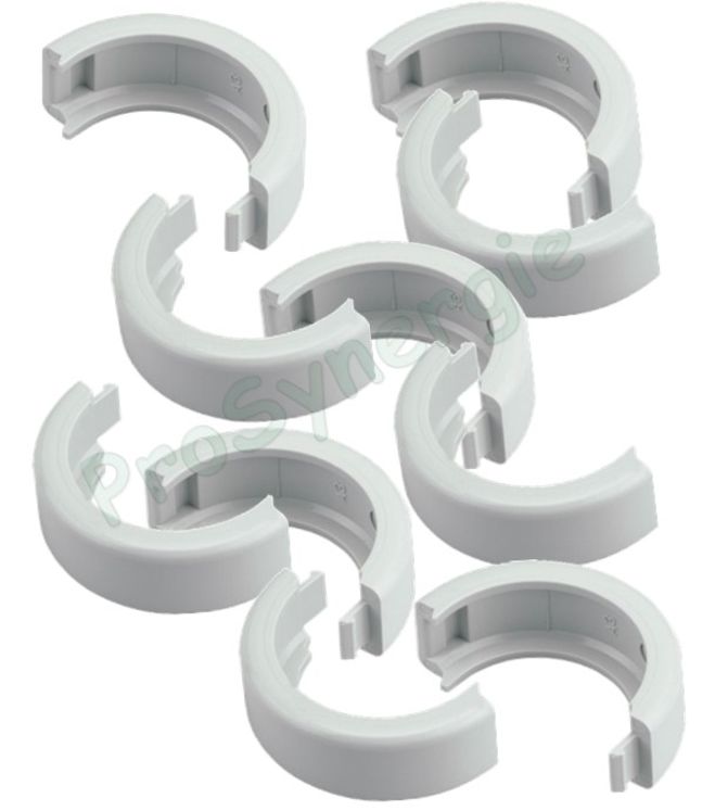 Jeu de 5 anneaux décoratifs pour tête thermostatique - couleur blanc