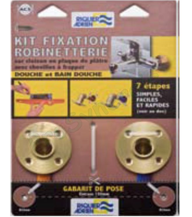 Kit Platine Douche (entraxe 150mm) Visser F fixe - Raccord PER à sertir glissement
