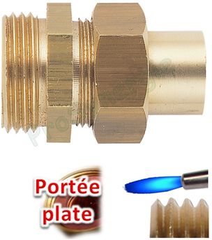 Union 3 pièces (joint plat) droit Visser M - Souder 331GC