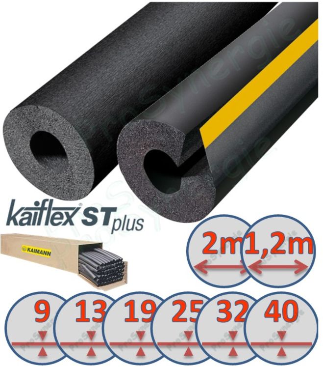 Manchon Isolant Elastomère Kaiflex ST Longueur 1,2m Epaiseur 13mm - pour tuyau Øint. 10mm (134,4m ou 112pce/carton)