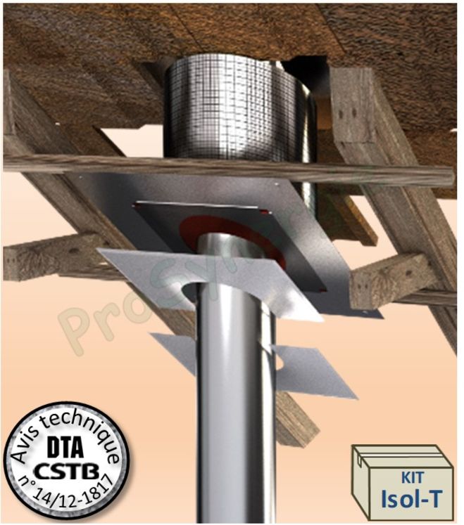 Kit complémentaire ´´Isol-Toit´´ cheminée isolé - Ø 180/230 mm