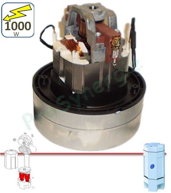 Moteur aspirateur - 1000 W (anciennement 1100W) - Pour centrale d´aspiration Aldes Axpir Confort-Energy et Bleu translucide