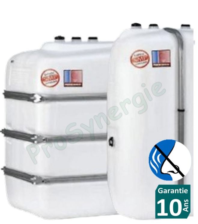 Cuve Fioul plastique BT simple paroi avec bandage BT 1000 Litres (L*l*H) 1342*620*1668mm