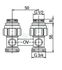 Robinet d´arrêt multiflex F droit ZB (bitube) Ø M 1/2'' - eurocône M 3/4''