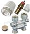 kit ´´radiaset DRT´´ (pour radiateur six trous) + Poignée manuelle D et Multiflex orientable eurocône Ø MF 3/4''