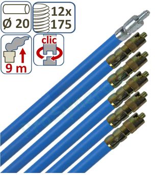 Canne de ramonage Fibroflex Ø 9mm (12X175)