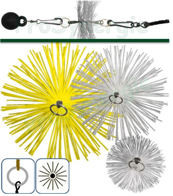 Hérisson à anneau Rond Polyamide - Ø 500 mm (Fil Ø 3 mm - Jaune pentalobé)