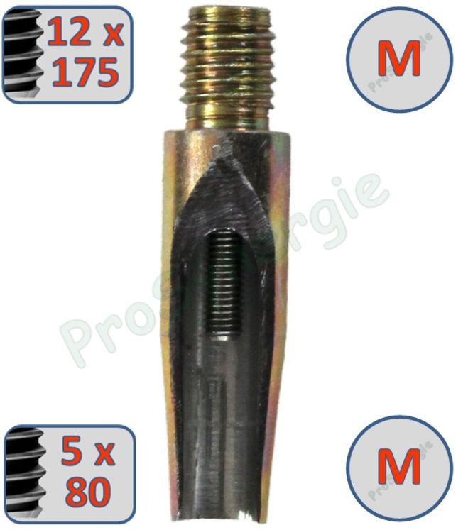 Raccord d´adaptation Mâle 5 x 80 - Mâle 12 x 175