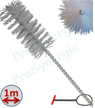 Kit 9 m ramonage conduits granulés dn 80 brosse articulée professionnelle