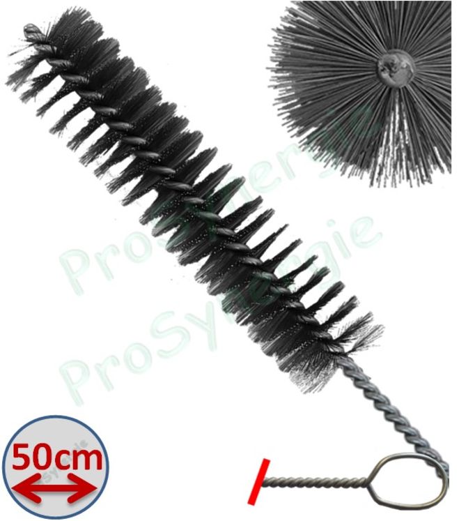 Goupillon à couder Brosse Ronde - Fil Acier 0,25 - Ø 20 mm - Lg garnissage 200 - Fil de tige 4 - Lg de tige 50 cm