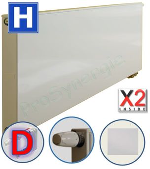 Radiateur Plan Horizontale Hygiène à Vanne intégrée - Raccordement Droite