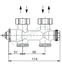 Robinet thermostatisable droit (bitube) multiblock T - eurocône Ø M 3/4´´ (+ pastilles)