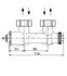 Robinet thermostatisable équerre (bitube) multiblock T - eurocône Ø M 3/4´´ (+ pastilles)