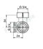 Robinet thermostatisable équerre (bitube) multiblock T Ø M 1/2´´ - eurocône M 3/4´´