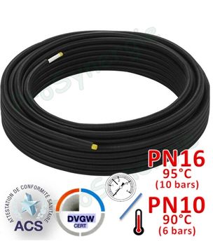 Couronne de Tube Multicouche Copipe PN16 HS (PE-Xc/Alu/PE-Xb) ou PN10 HSC (PE-RT/Alu/PE-RT) - avec gaine de protection annelée