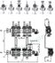 Ensemble de 2 Collecteurs Inox (départ + retour), débit litre, vidange, purge Ø F (écrou) 1´´ 0-5 l/mn - 12 circuits