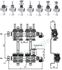 Ensemble de 2 Collecteurs Inox (départ + retour), débit litre, vidange, purge Ø F (écrou) 1´´ 0-5 l/mn - 8 circuits