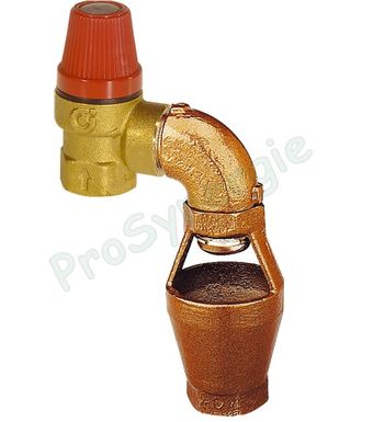 Entonnoir avec coude Ø 1/2´´ - Pour soupape de sécurité et soupape différentielle
