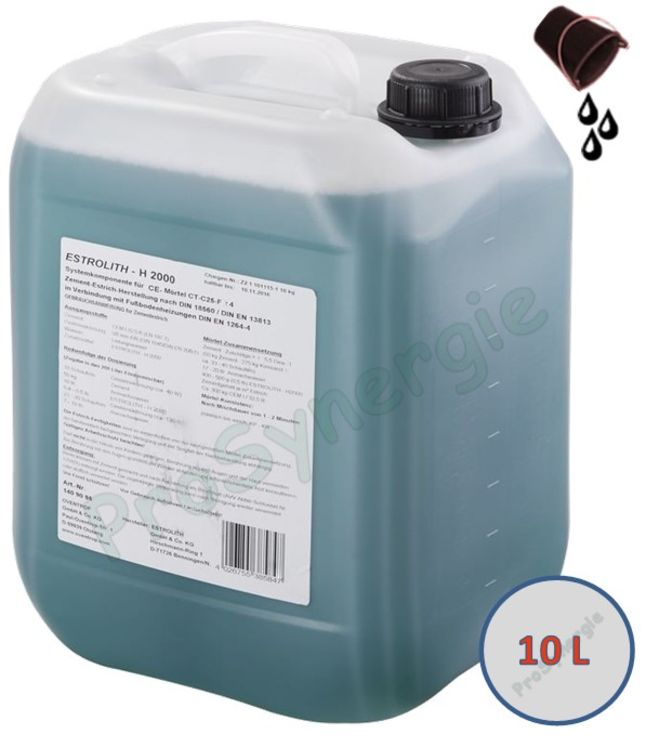 Adjuvant béton ´´Estrolith H 2000´´ pour planchers chauffants - Bidon de 10 litres