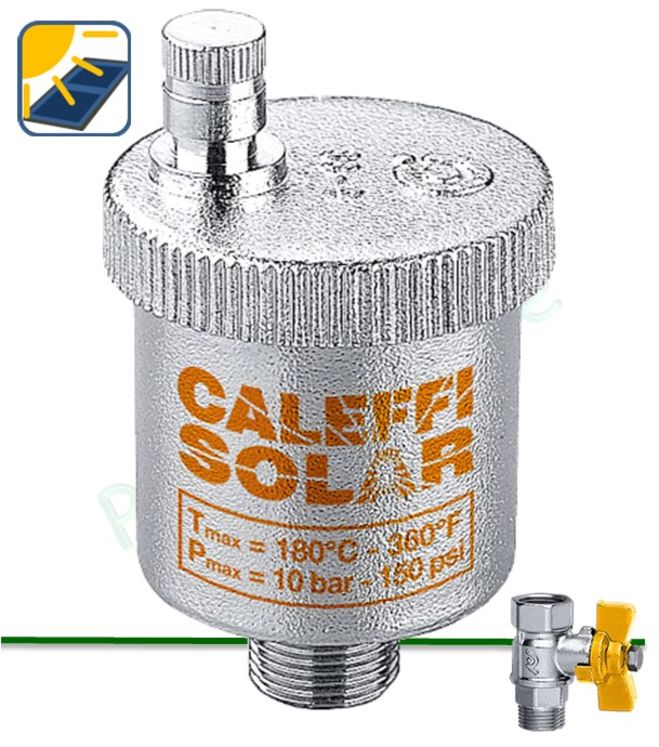 Purgeur automatique haute température pour installation solaire Ø 3/8´´ M