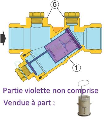 127161 3M7 Régulateur de débit automatique AUTOFLOW 1 "CALEFFI 
