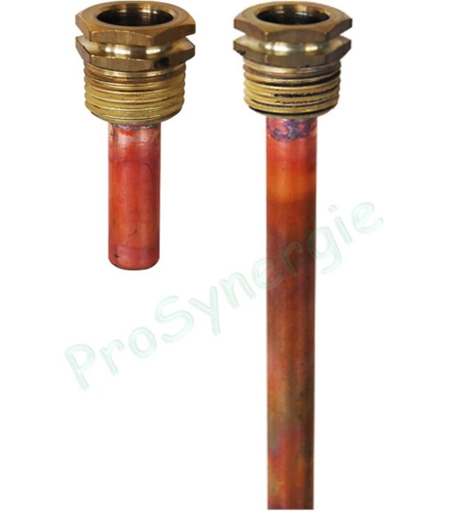 Doigts de gant - tube cuivre - Ø int/ext 14,7x16 mm - L 117 mm