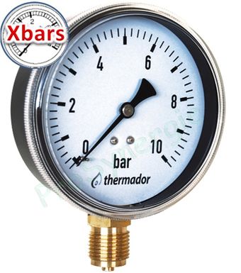 Manomètre à boîtier ABS Secs (-20/+60°C) Ø50 à 100mm raccordement