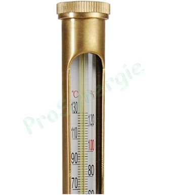Thermomètre chauffage vertical plongeur équerre 45 mm - 1/2 (15