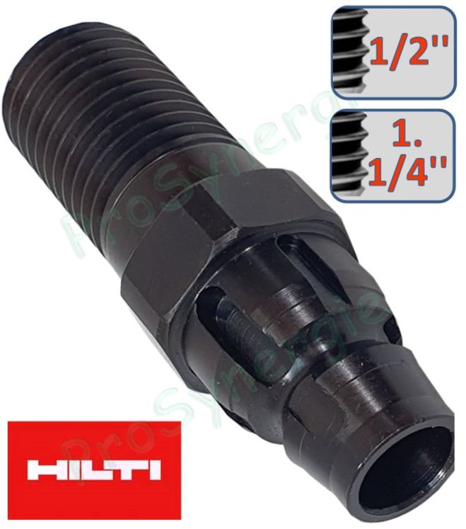 Adaptateur pour Carotteuse Hilti® DD80-DD100-DD110-DD120-DD130-DD150 - Raccord Couronne en F 1/2´´ et M 1.1/4´´