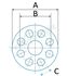 Contre bride PN6 (DN50/65/80 et 100) avec joint et boulons