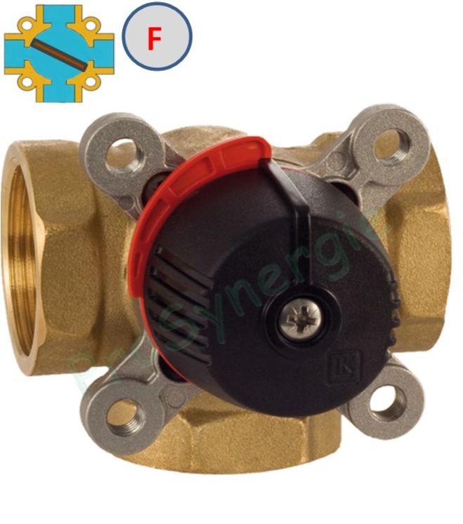 Thermomix - Vanne laiton mélange chauffage motorisable 3 voies F Ø 1/2" à 2''