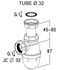 Siphon Lavabo tube réglable Ø 1´´1/4 - Raccordement PVC Ø 32 mm