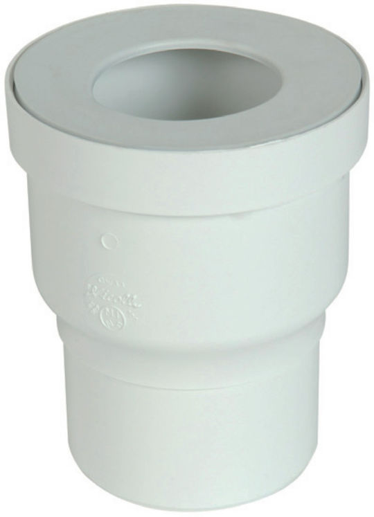 Pipe WC droite ØM 100 mm sortie joint Ø 85 à 107 mm