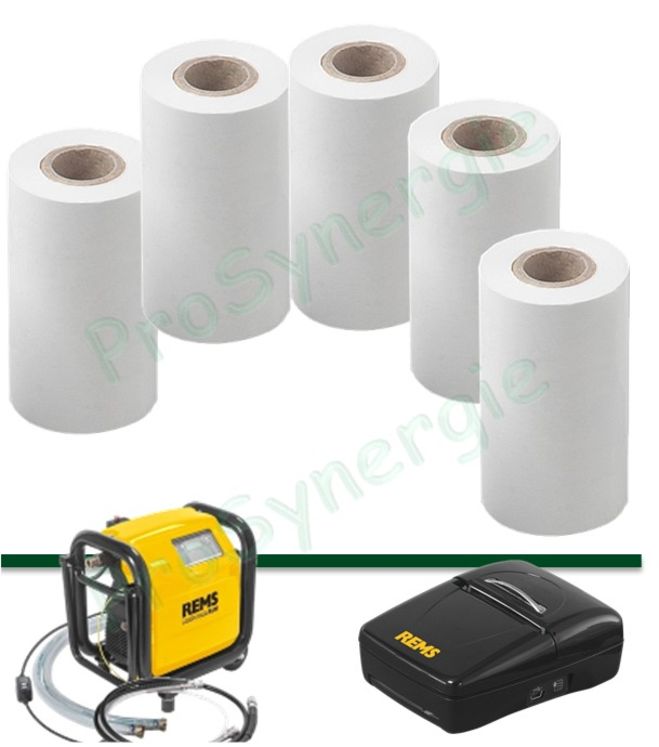 Lot de 5 Rouleaux de papier pour Imprimante Rems