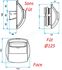 Bouche Autoréglable Bap´SI simple débit - Raccordement Ø 125mm - Débit 60m³/h