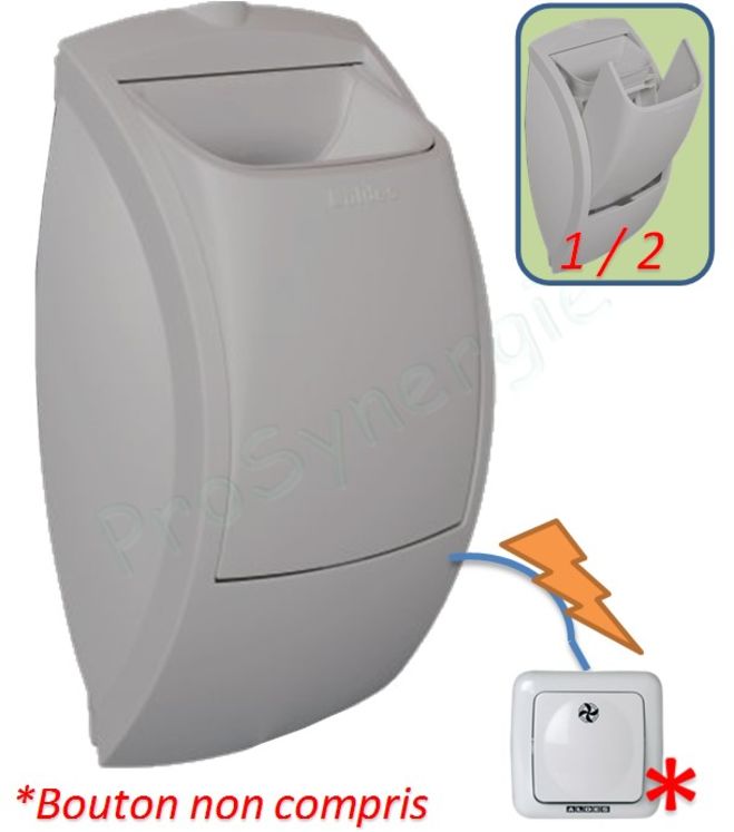 Bouche Autoréglable Bap´SI double débit - Electrique - Raccordement sans Fût - Double débit 15/30m³/h - Avec Interrupteur (non fournis)