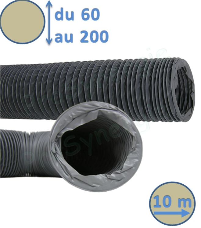 Filet de 10 mètres Gaine souple PVC - Ventilation et conduit d´air